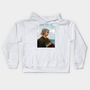 Knitter by Bouguereau Kids Hoodie